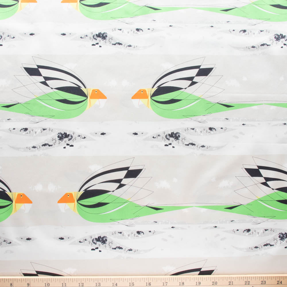 CH-237 Carolina Paroquet Vanishing Birds Charley Harper Birch Organic