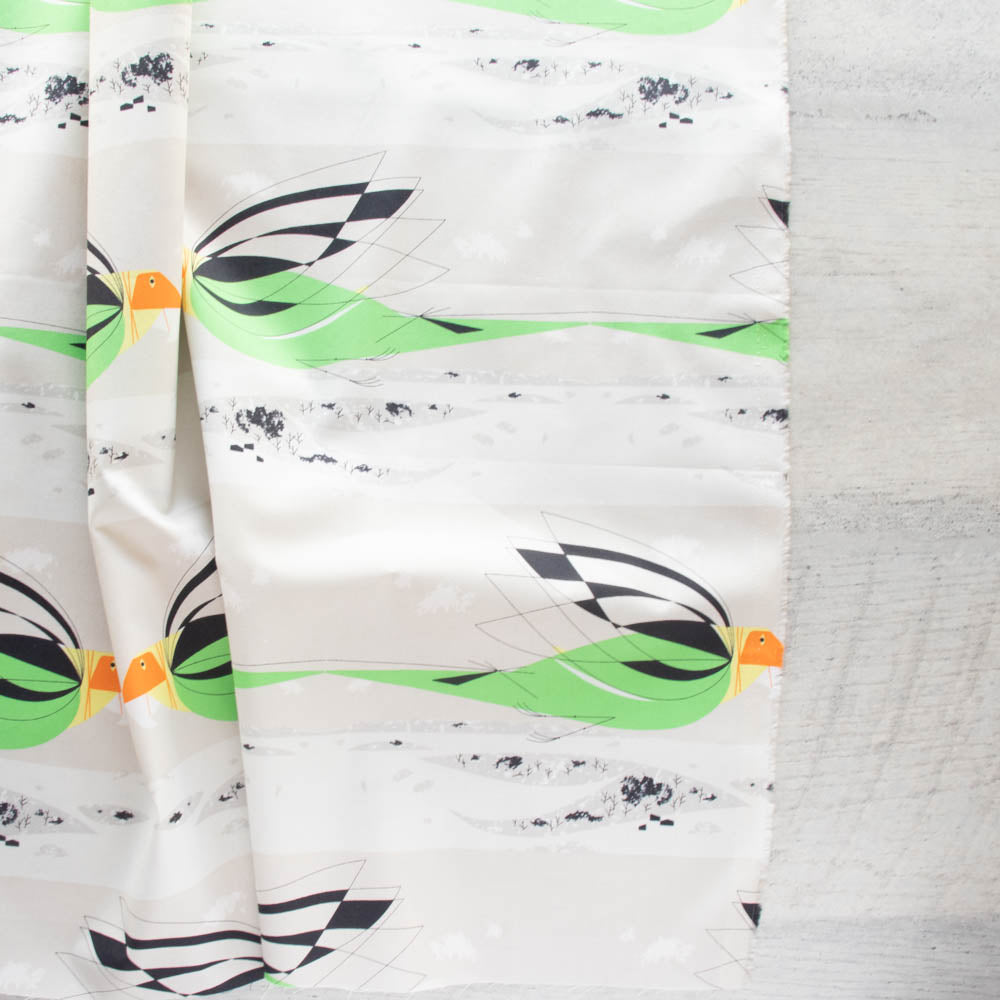 CH-237 Carolina Paroquet Vanishing Birds Charley Harper Birch Organic