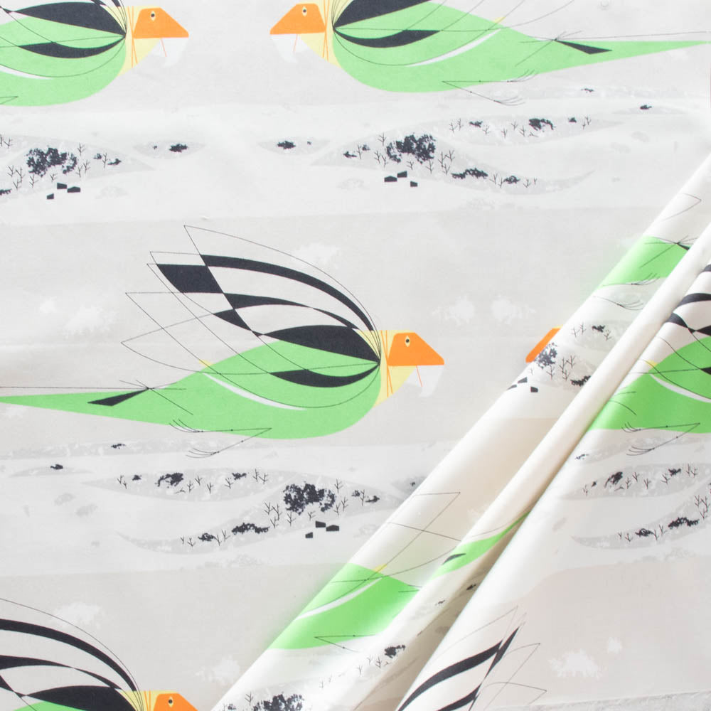CH-237 Carolina Paroquet Vanishing Birds Charley Harper Birch Organic