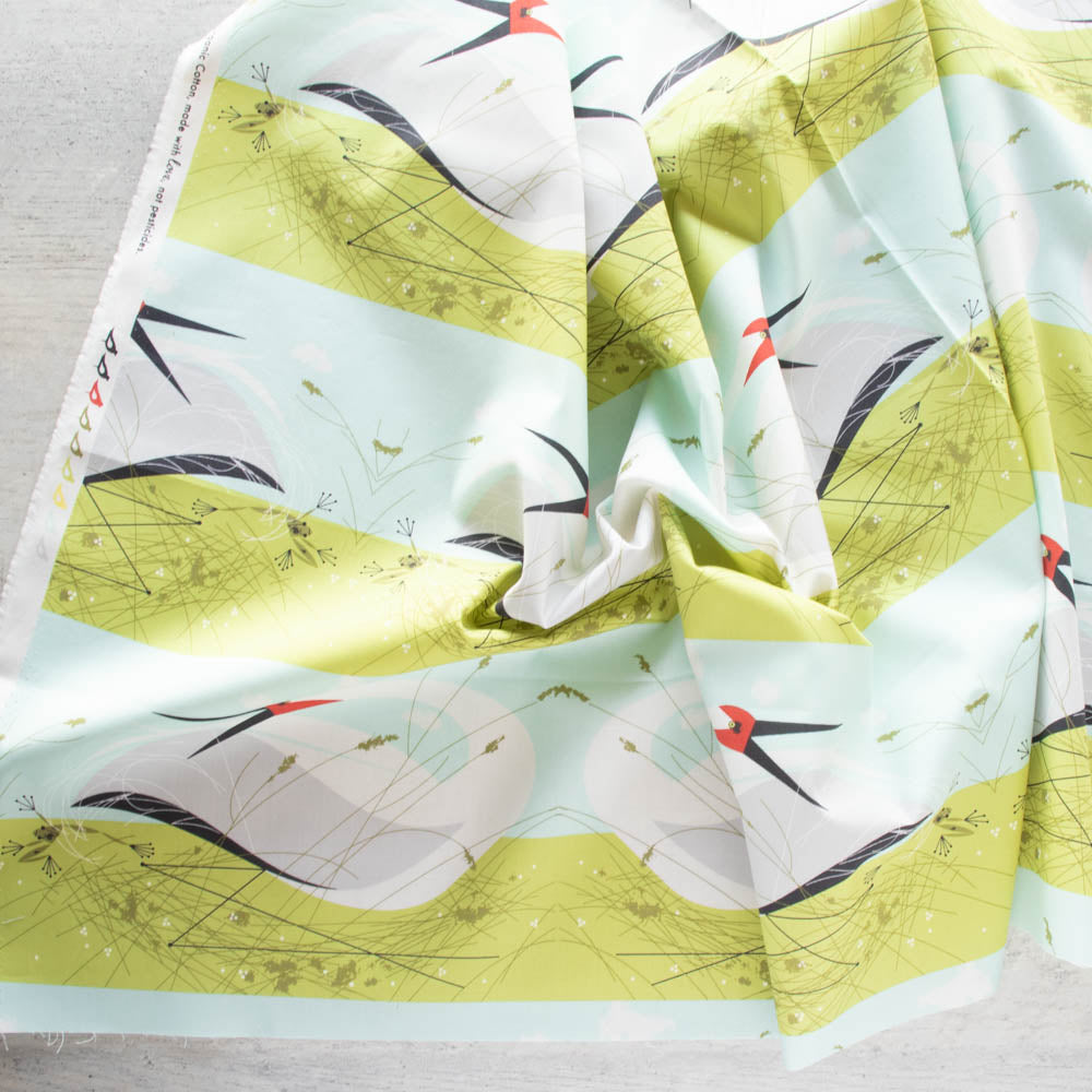 CH-235 Whooping Crane Vanishing Birds Charley Harper Birch Organic