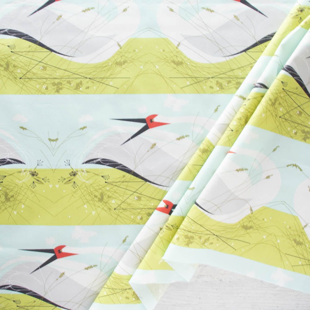 CH-235 Whooping Crane Vanishing Birds Charley Harper Birch Organic