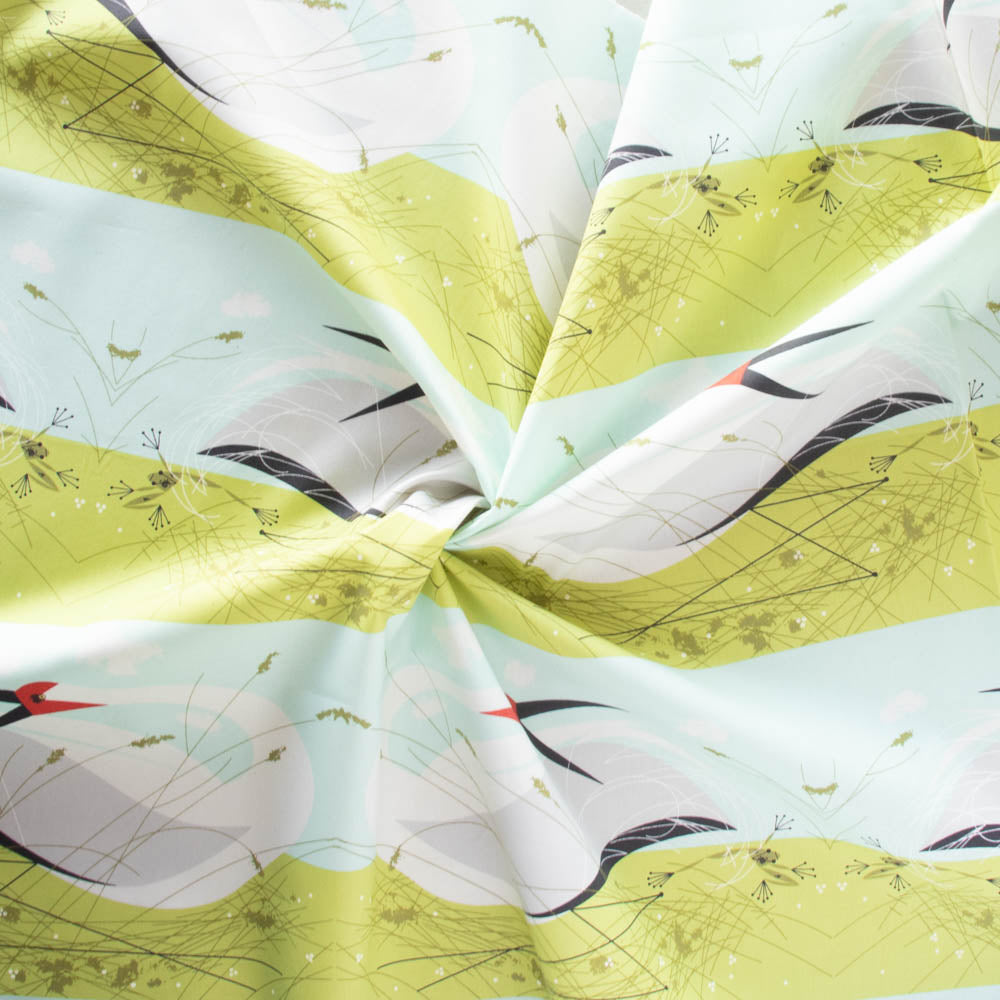 CH-235 Whooping Crane Vanishing Birds Charley Harper Birch Organic