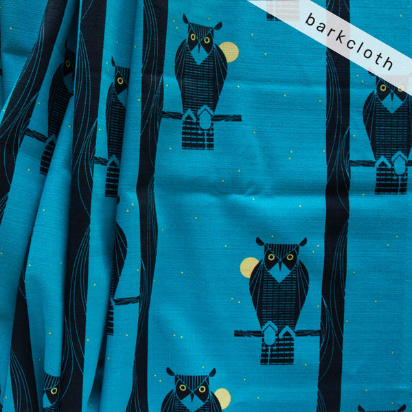 Moon Owl Barkcloth Charley Harper