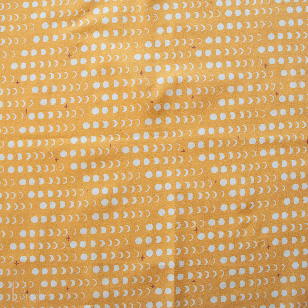 Moon Phase Golden, Tall Tales Vol. 2 by Arleen Serge for Birch Organic Fabrics