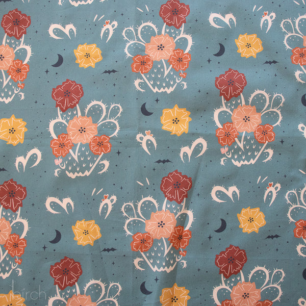 Night Cactus Denim, Tall Tales Vol. 2 by Arleen Serge for Birch Organic Fabrics