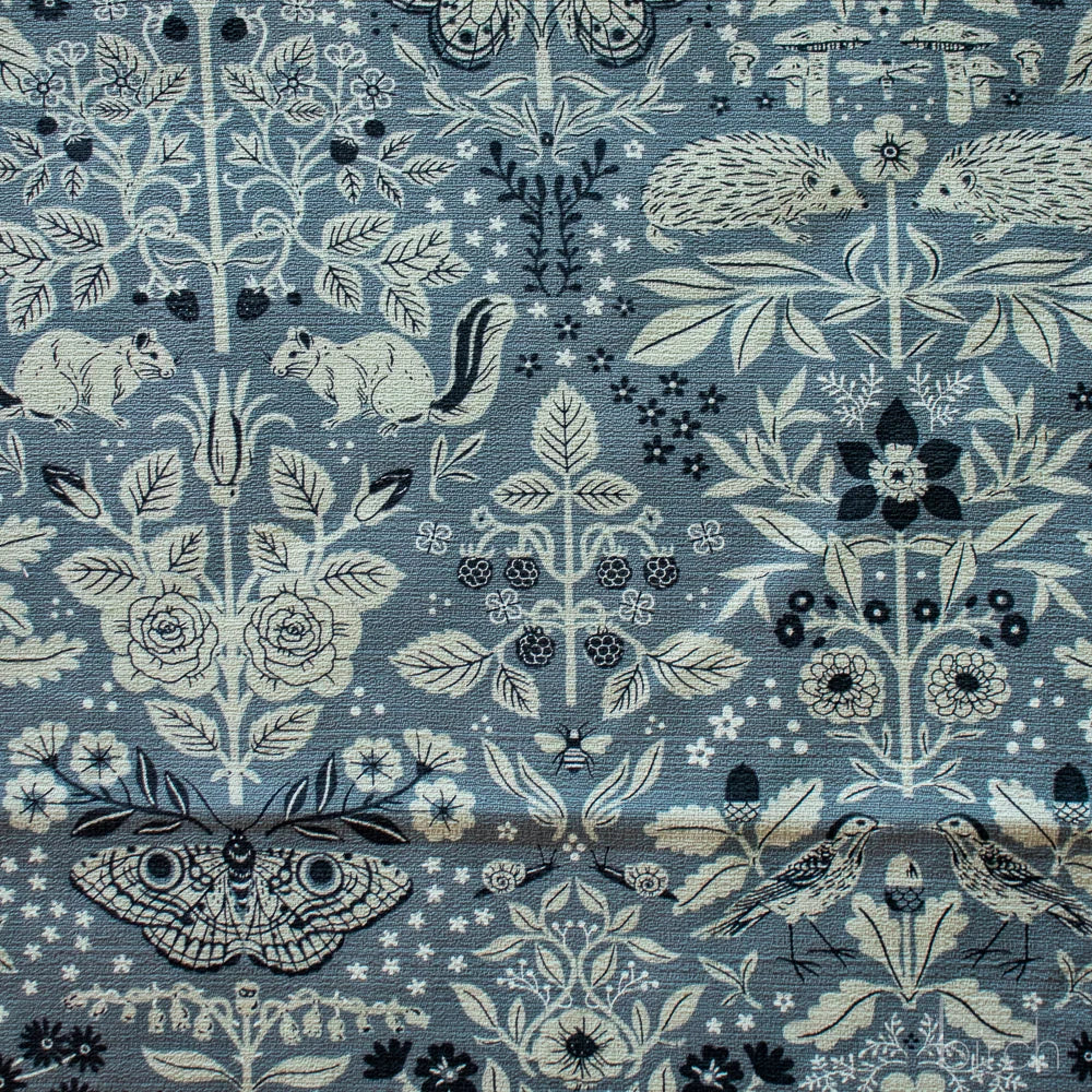Flora and Fauna Pool Barkcloth