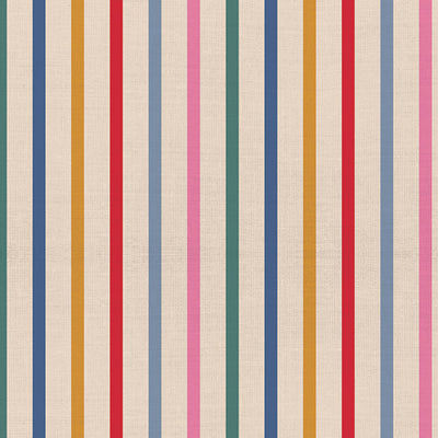 Multicolored striped pattern on a textured fabric background