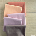 Fabricworm Rose Bundle – 5 Birch Organic Solid Fabrics | Eco-Friendly Quilting Cotton