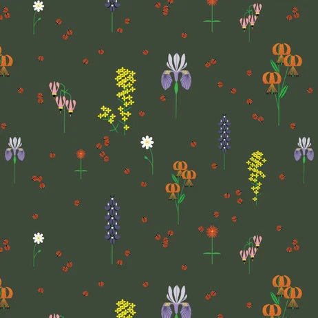 Charley Harper Sierra Range - Sierra in Bloom Deep Forest
