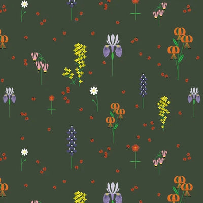 Charley Harper Sierra Range - Sierra in Bloom Deep Forest