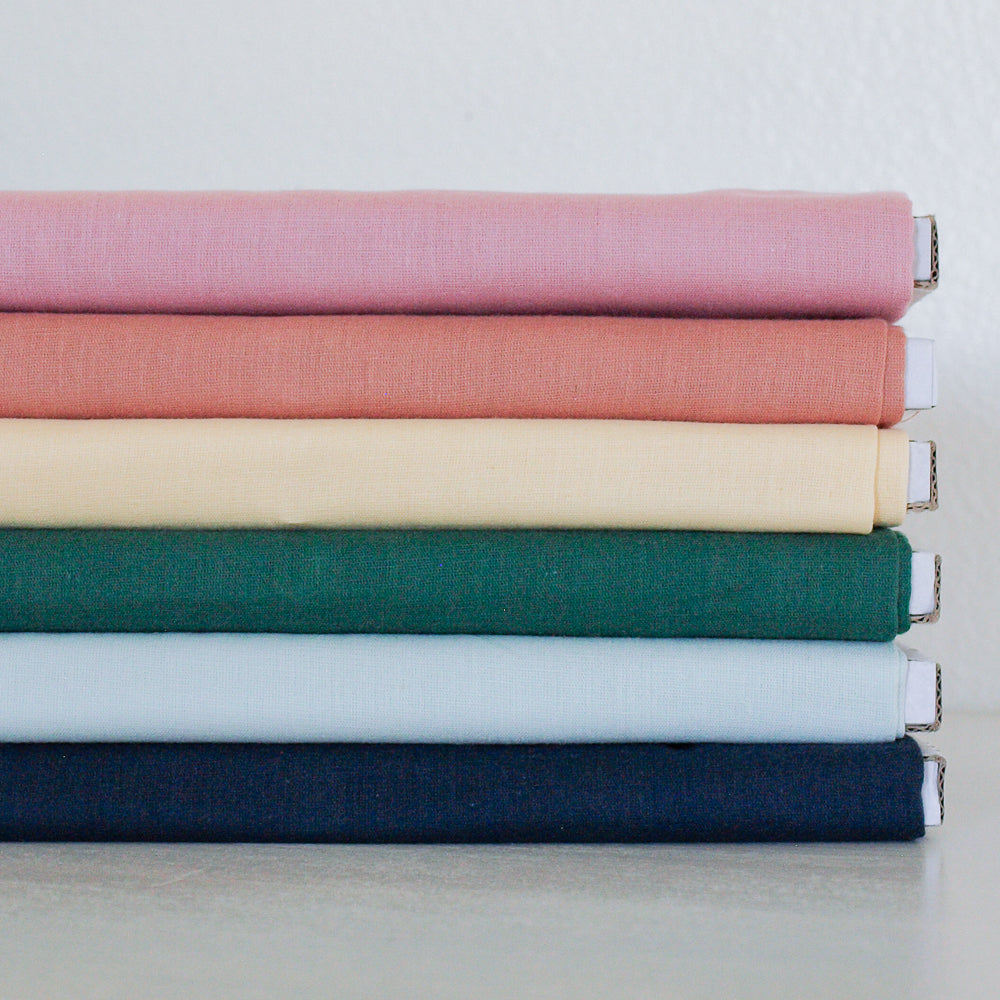 Winter Solids Organic Cotton Double Gauze FAT QUARTER Bundle 6 Total