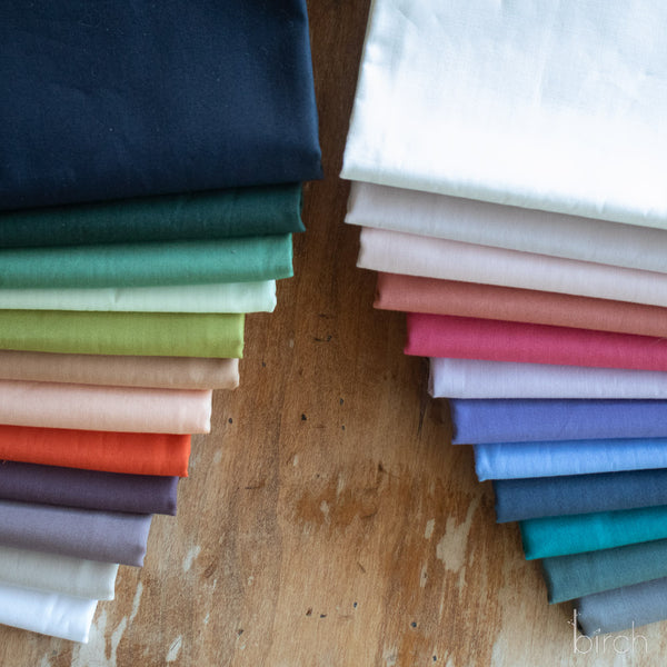 Solid Poplin Restocks from Birch Organic Fabrics