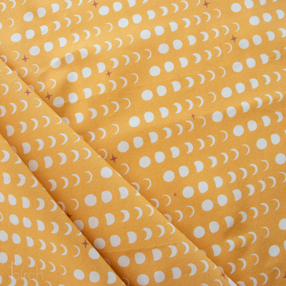 Moon Phase Golden, Tall Tales Vol. 2 by Arleen Serge for Birch Organic Fabrics