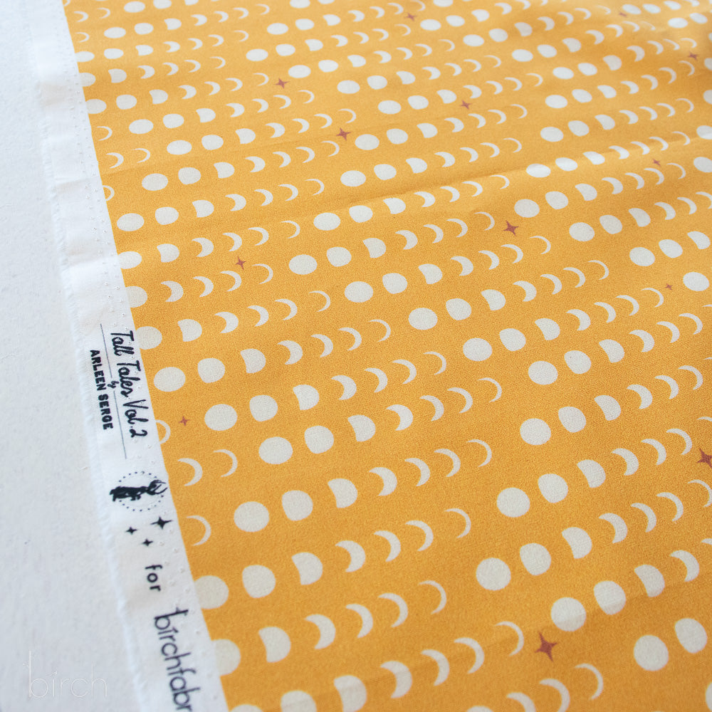 Moon Phase Golden, Tall Tales Vol. 2 by Arleen Serge for Birch Organic Fabrics