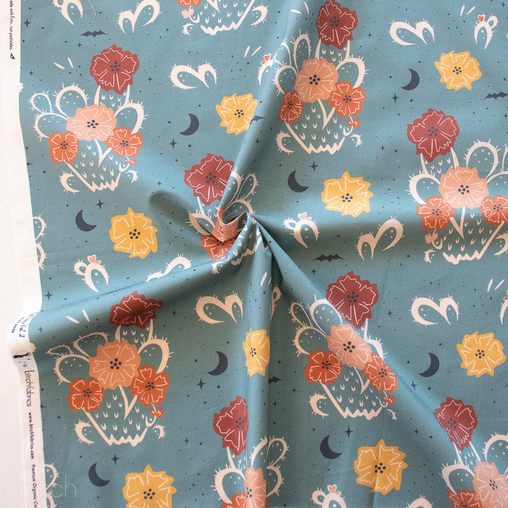 Night Cactus Denim, Tall Tales Vol. 2 by Arleen Serge for Birch Organic Fabrics
