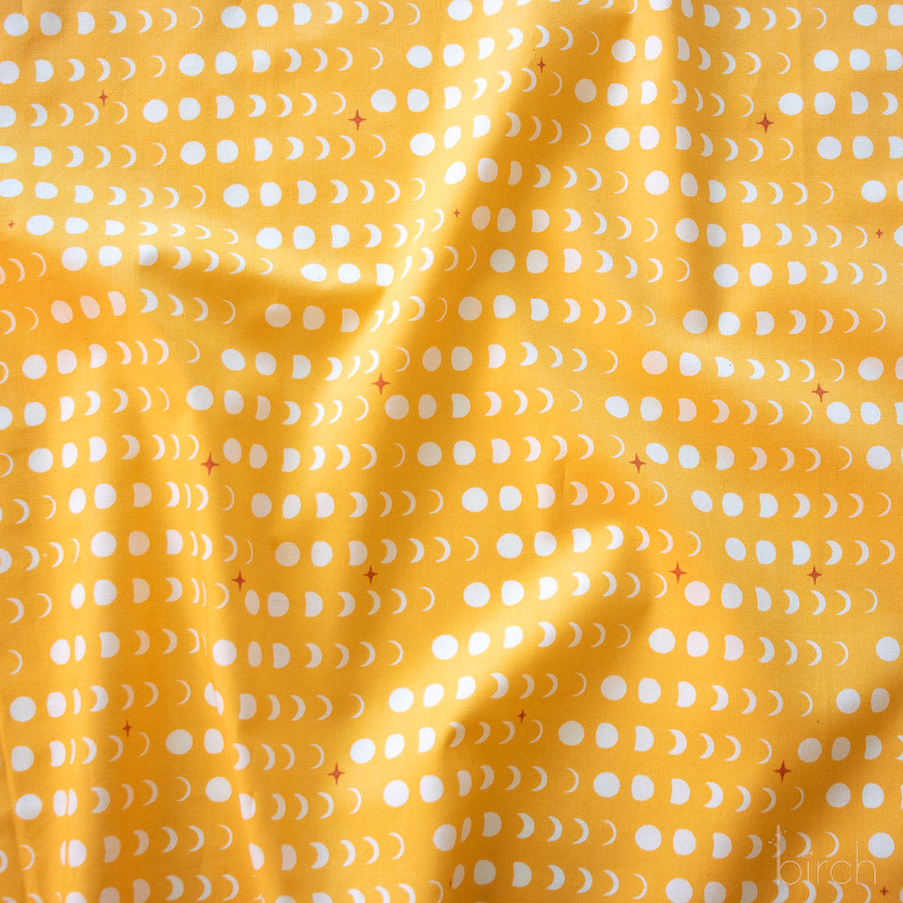 Moon Phase Golden, Tall Tales Vol. 2 by Arleen Serge for Birch Organic Fabrics