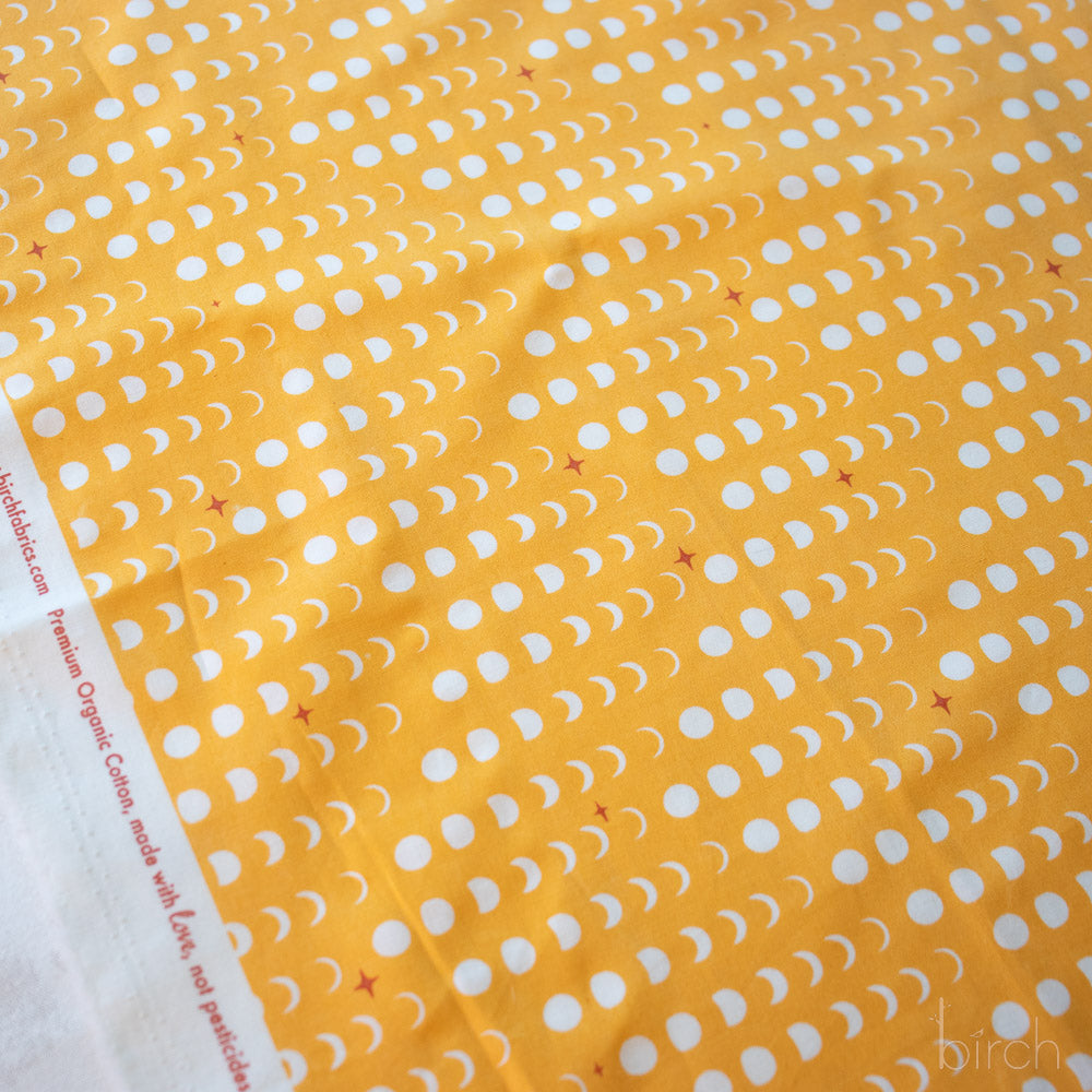Moon Phase Golden, Tall Tales Vol. 2 by Arleen Serge for Birch Organic Fabrics