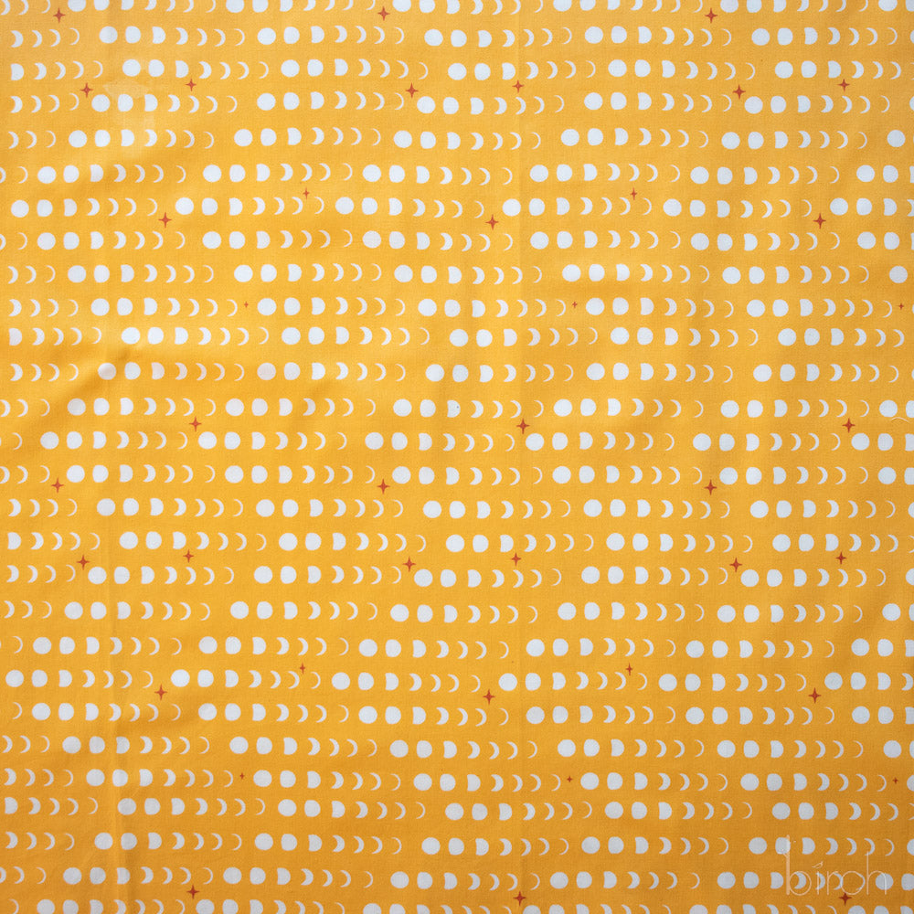 Moon Phase Golden, Tall Tales Vol. 2 by Arleen Serge for Birch Organic Fabrics