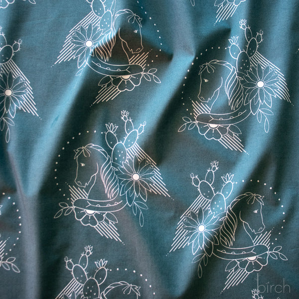 Trigger Silver Pine, Tall Tales Vol. 2 by Arleen Serge for Birch Organic Fabrics