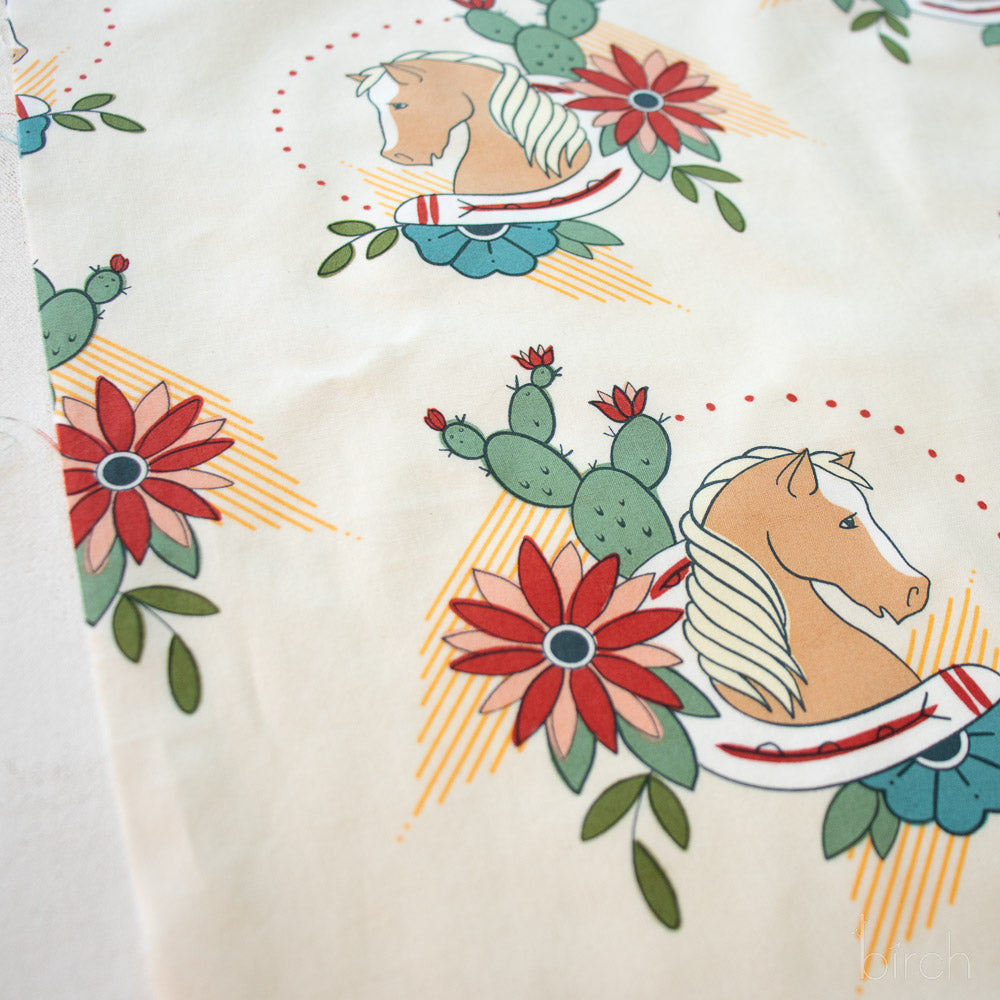 Trigger Almond Milk, Tall Tales Vol. 2 by Arleen Serge for Birch Organic Fabrics