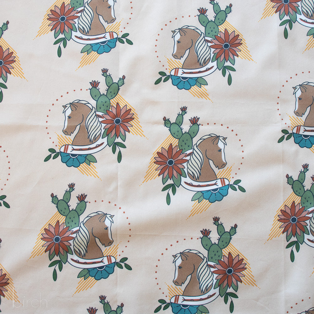 Trigger Almond Milk, Tall Tales Vol. 2 by Arleen Serge for Birch Organic Fabrics