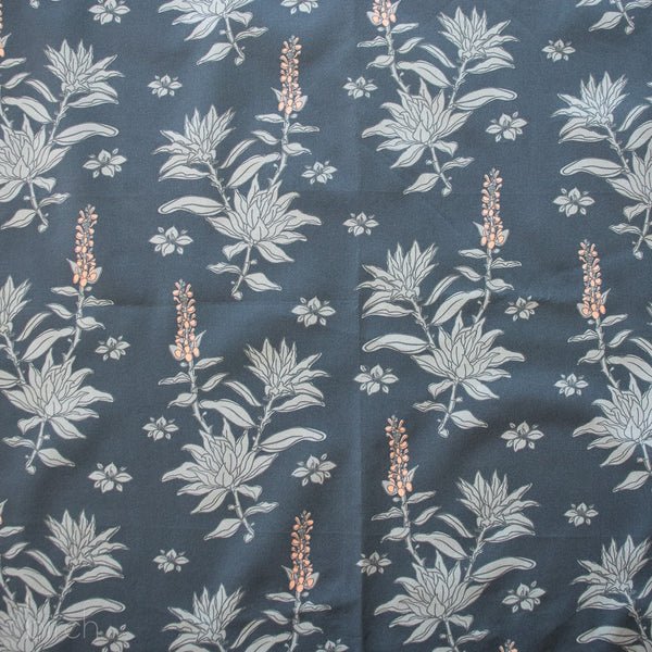 White Sage Dark Denim, Tall Tales Vol. 2 by Arleen Serge for Birch Organic Fabrics