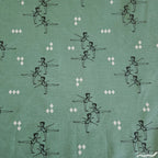 Arabesque Mint Interlock Knit, Birch Fabrics Archives