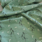 Arabesque Mint Interlock Knit, Birch Fabrics Archives