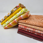 Golden Meadow Fabricworm Custom Bundle – Yellow & Floral Quilting Cotton