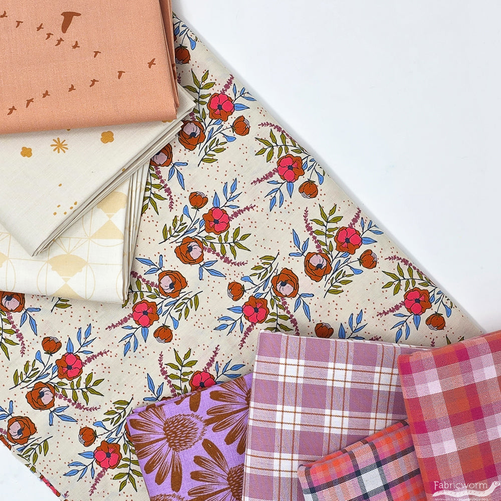 Blush & Berry Picnic Fabricworm Custom Bundle – Pink Plaid & Floral Quilting Cotton