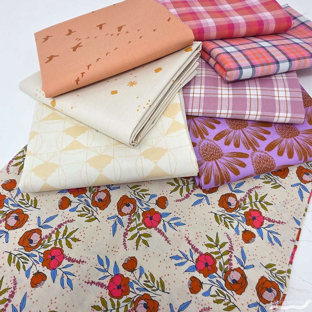 Blush & Berry Picnic Fabricworm Custom Bundle – Pink Plaid & Floral Quilting Cotton