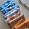 Collegiate Vibes Fabricworm Custom Bundle – Orange and Blue Quilting Cotton