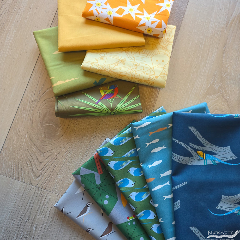 Vacation Needed Fabricworm Custom Bundle – Tropical Colored Quilting Cotton