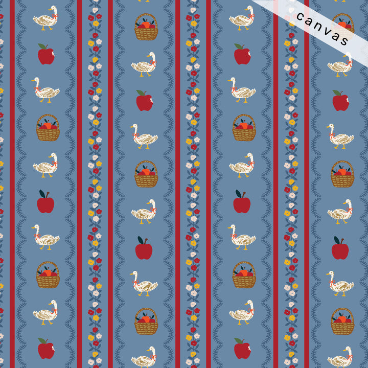 Farmhouse Stripe CANVAS - Blue | Home Sweet Home by Rifle Paper Co.