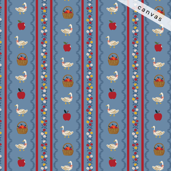 Farmhouse Stripe CANVAS - Blue | Home Sweet Home by Rifle Paper Co.