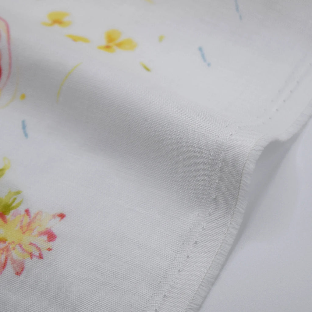 nani IRO Hana no toki niwa Organic Cotton Double Gauze - White