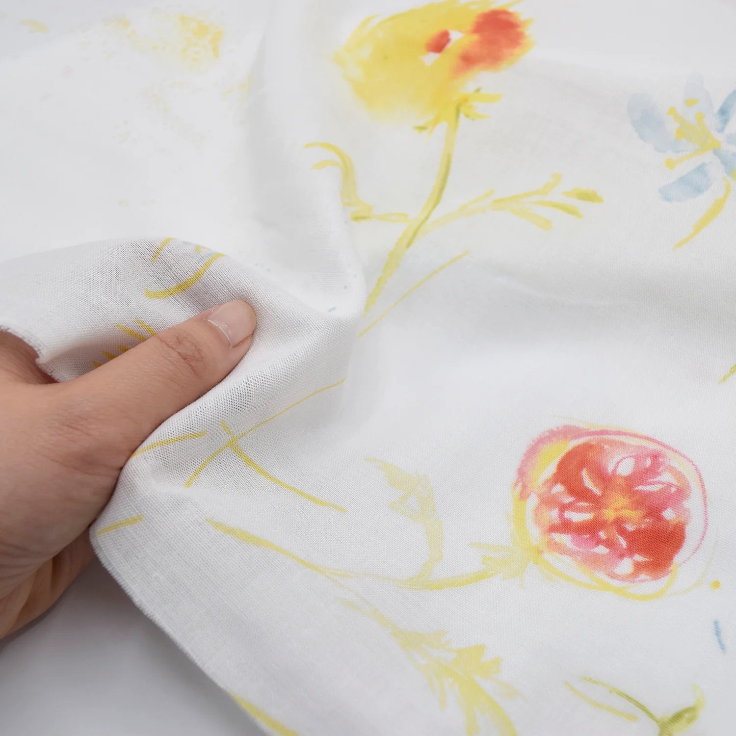nani IRO Hana no toki niwa Organic Cotton Double Gauze - White