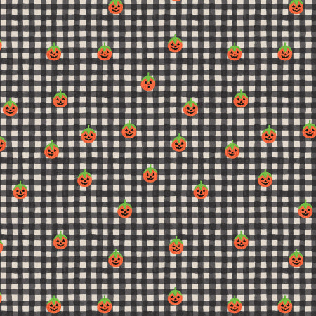 Halloween Collection: Pumpkin Gingham Black