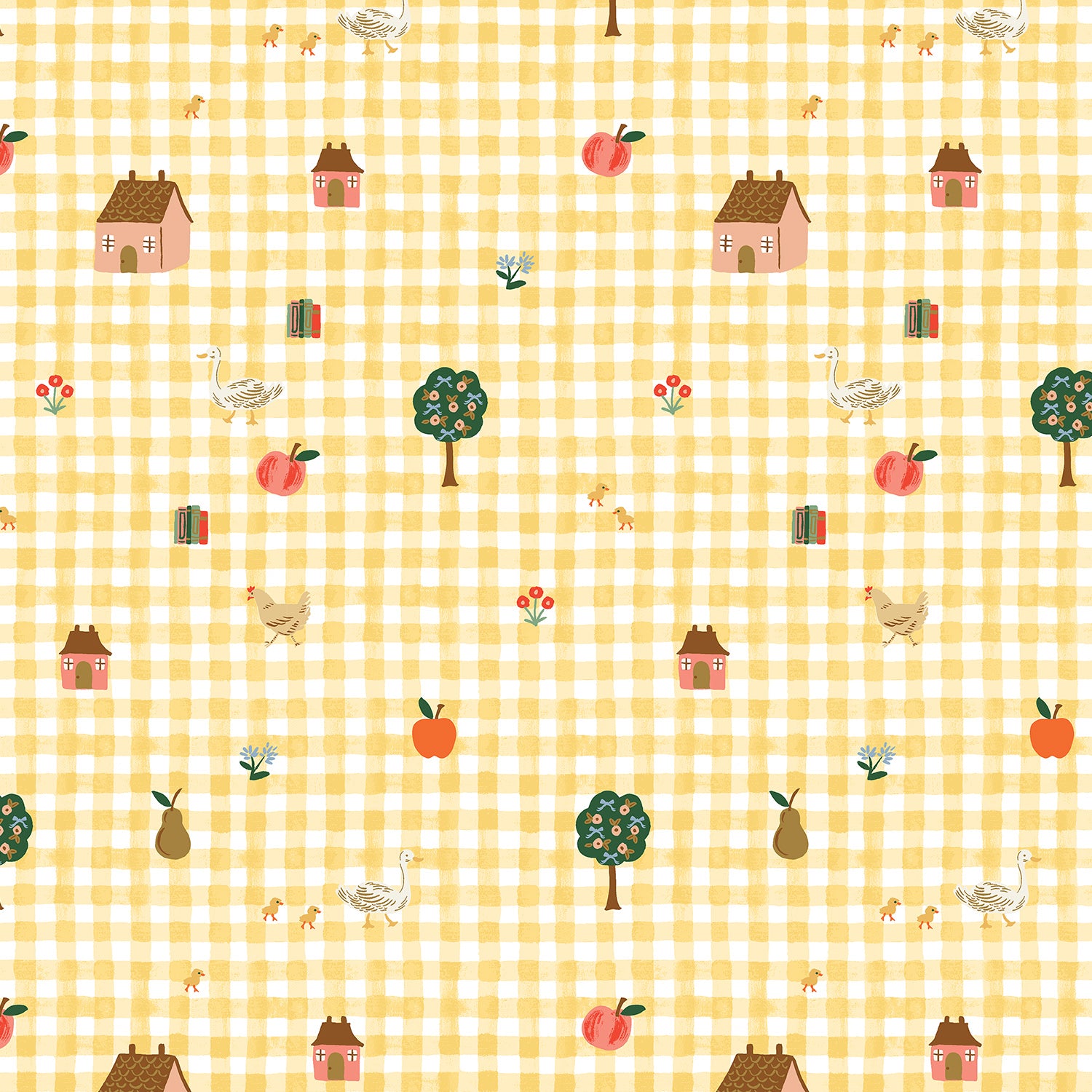 Farmhouse Gingham - Butter | Home Sweet Home by Rifle Paper Co.
