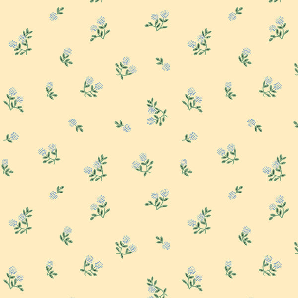 Ditsy Hydrangea - Butter | Home Sweet Home by Rifle Paper Co.